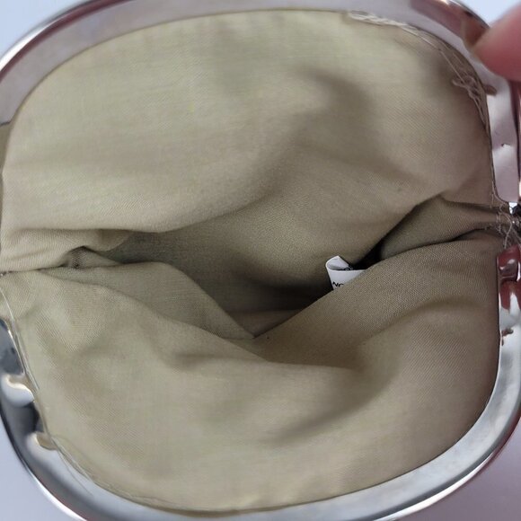 Cracker Barrel Rustic Farmhouse Primitive Gathered Burlap Coin Purse - Picture 3 of 4